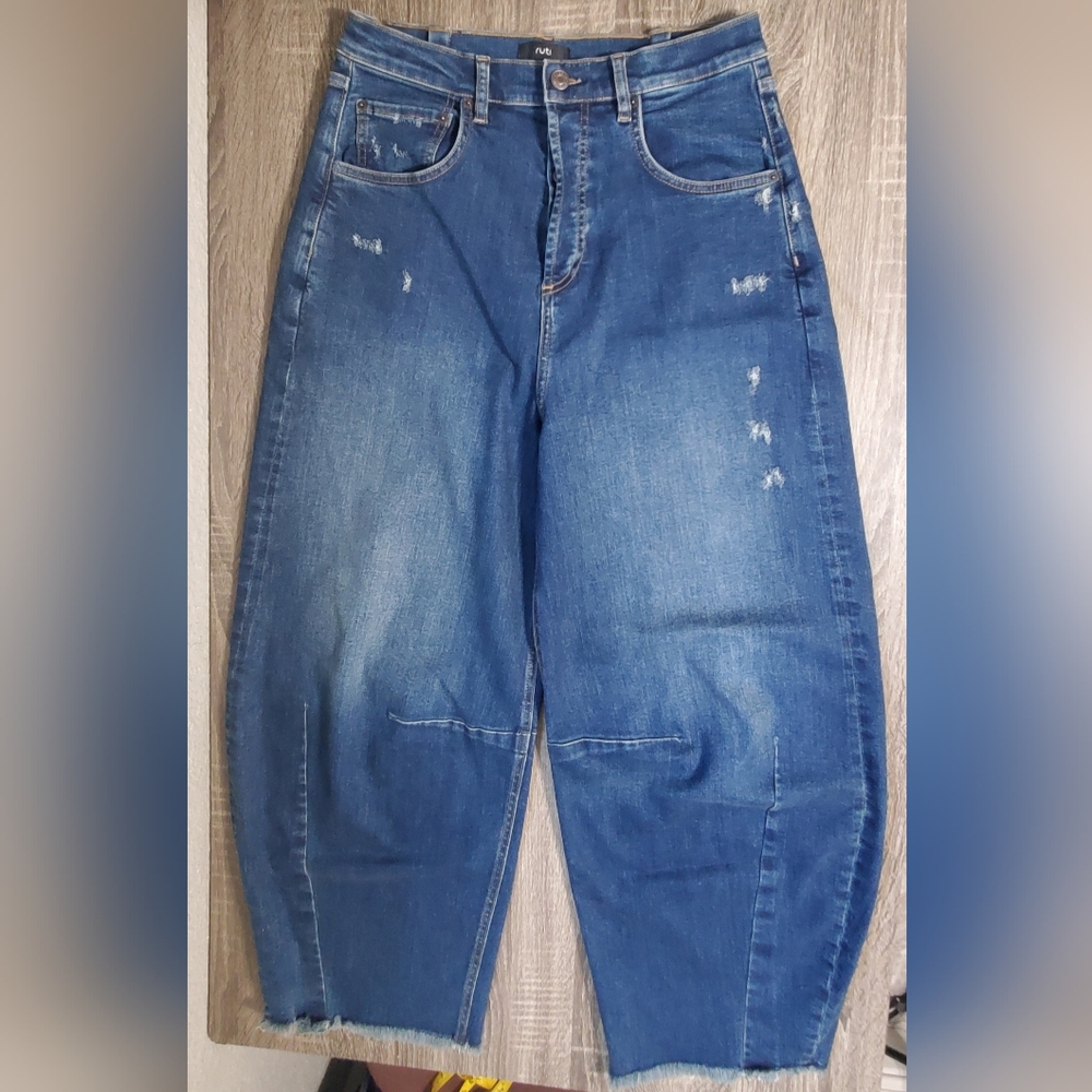 Ruti Women's Blue Jeans Size 1 Pre-owned Ursula Baloon Leg Style - Picture 2 of 16